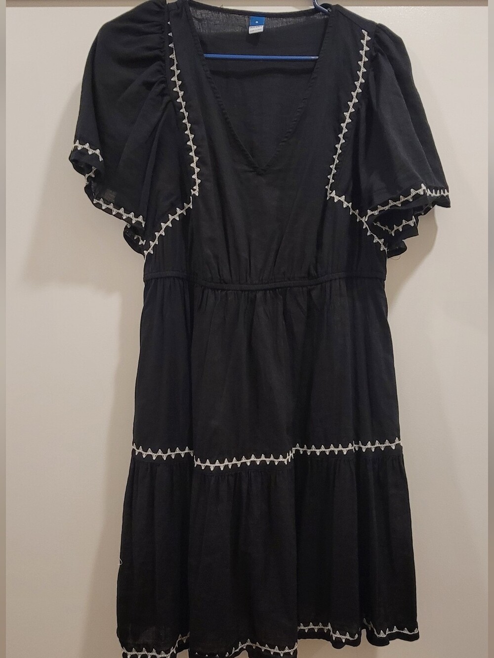 Waist Defined Embroidered Mini Dress